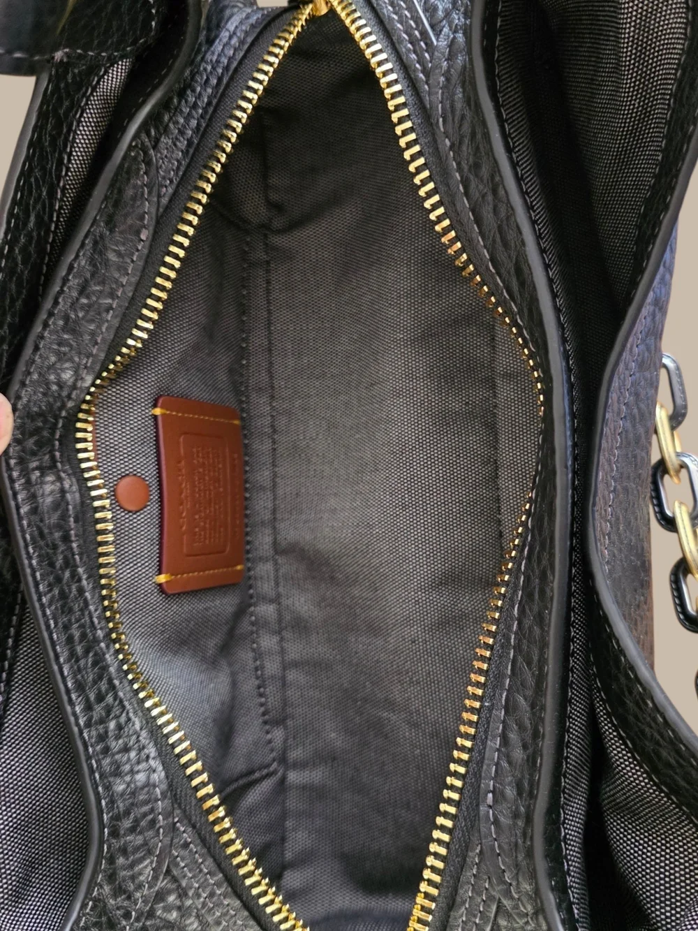 COACH Drifter Shoulder Bag 31 Brass Black NEW